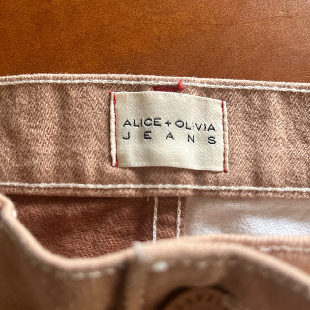 Alice + Olivia Unique Patchwork Jeans - image 4